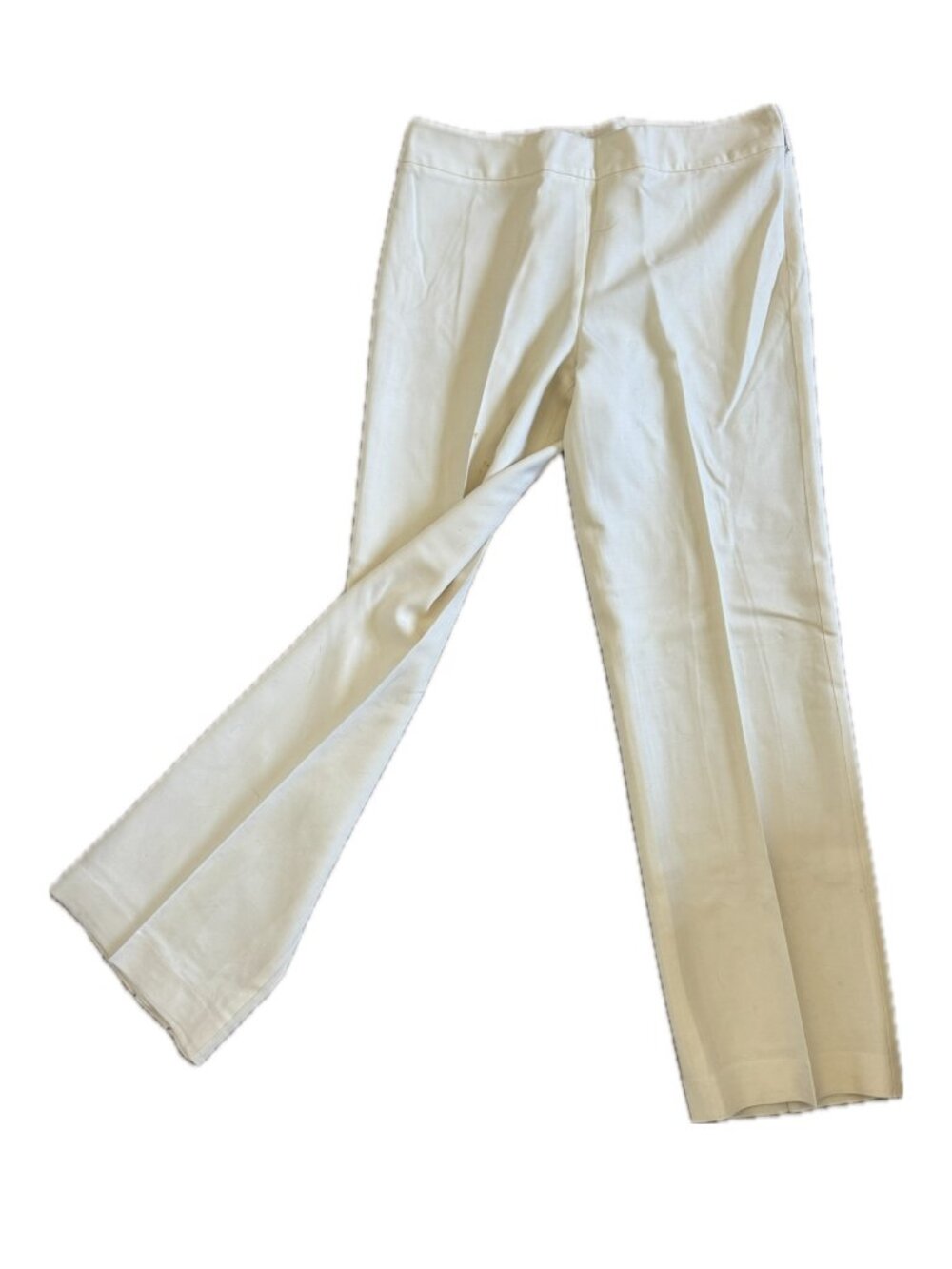 Talbots White Wool Dress Slacks Fully lined Sz 12 Ivory Vanilla